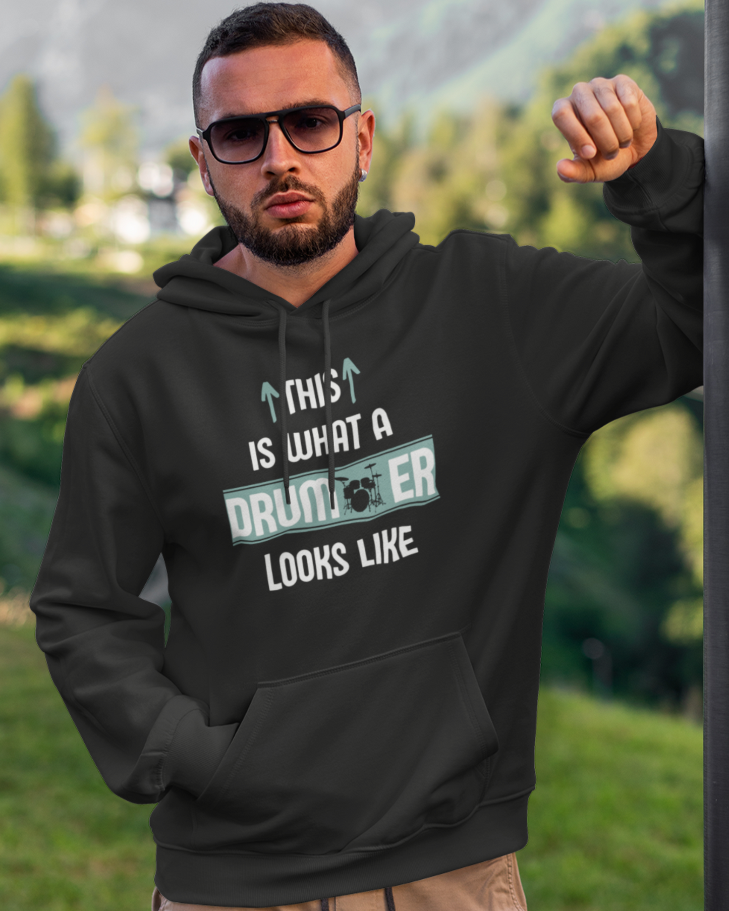This is what a Drummer looks like | Men's Hoodie