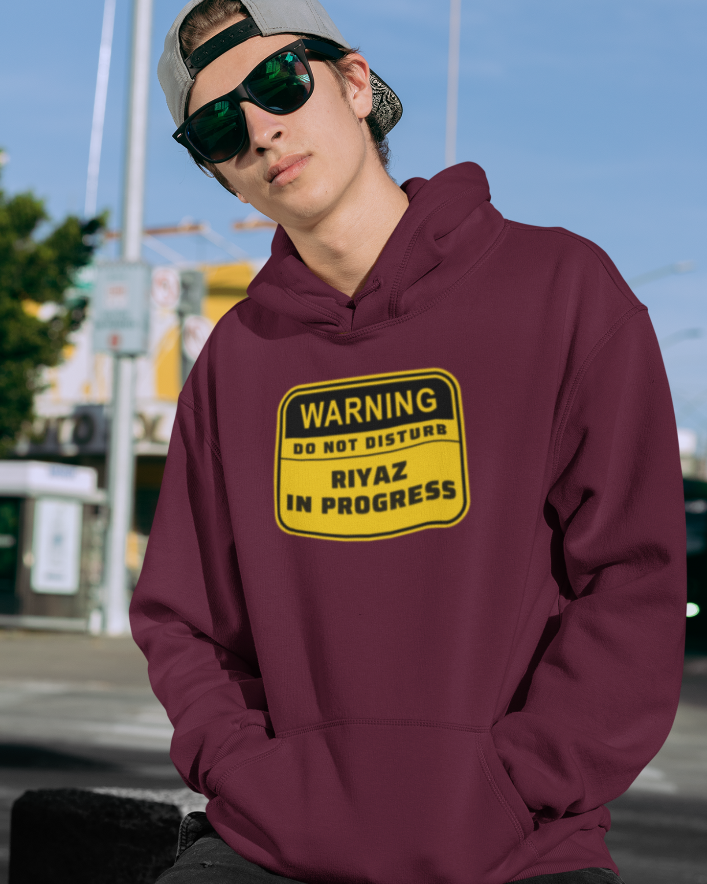Warning! Riyaz in progress | Men's Hoodie