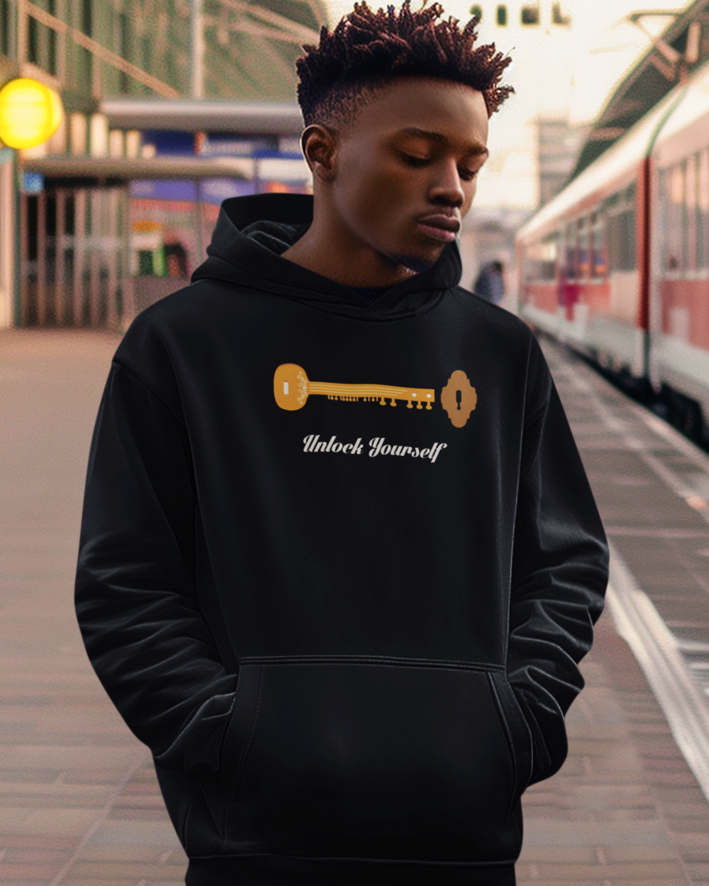 Unlock Yourself - Sitar | Men's Hoodie