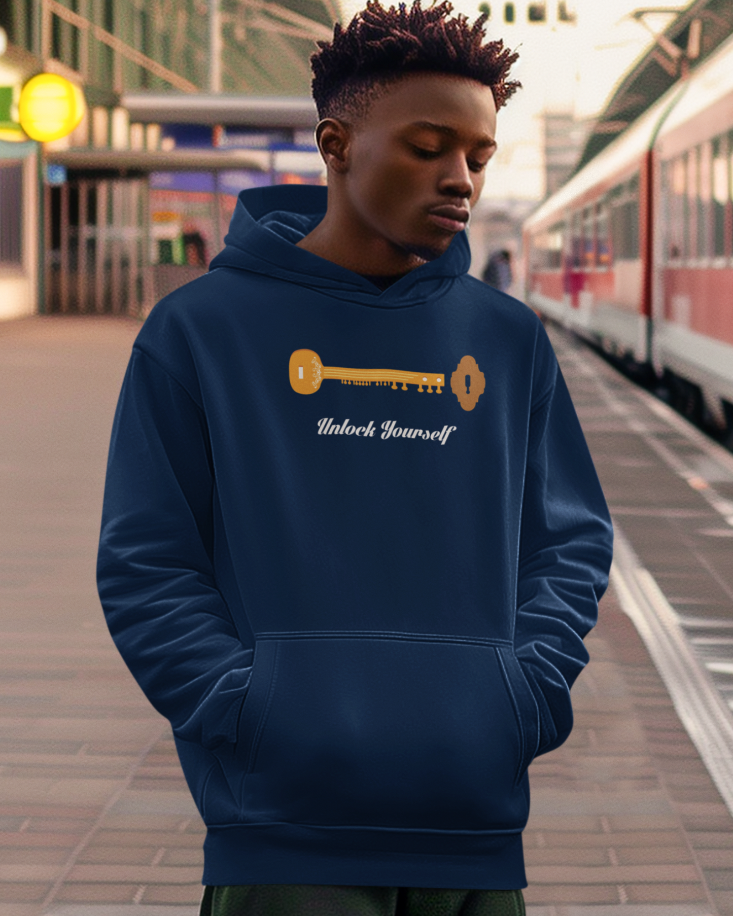 Unlock Yourself - Sitar | Men's Hoodie