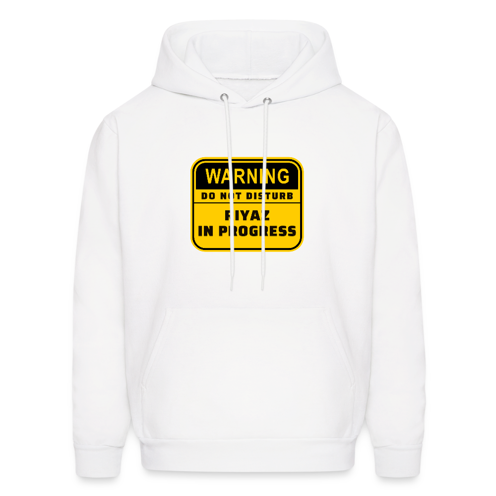 Warning! Riyaz in progress | Men's Hoodie - white