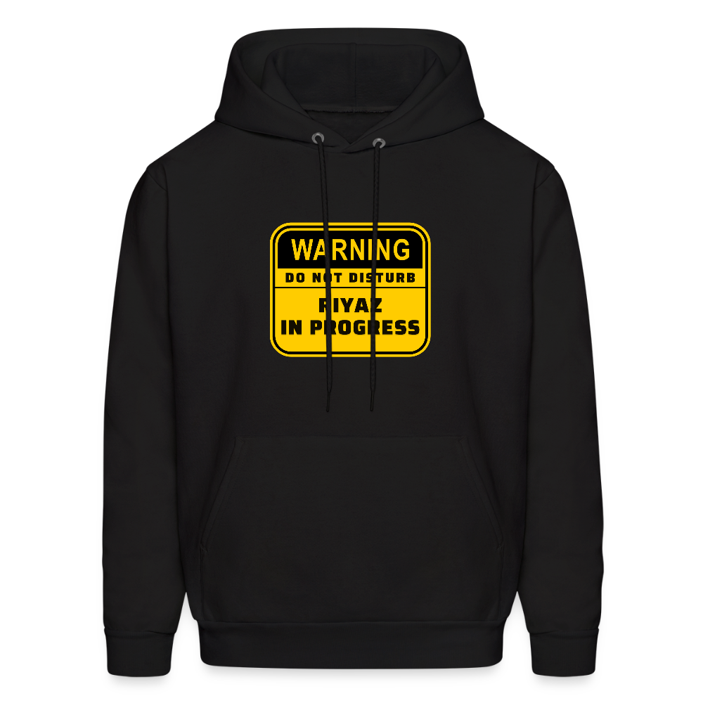 Warning! Riyaz in progress | Men's Hoodie - black