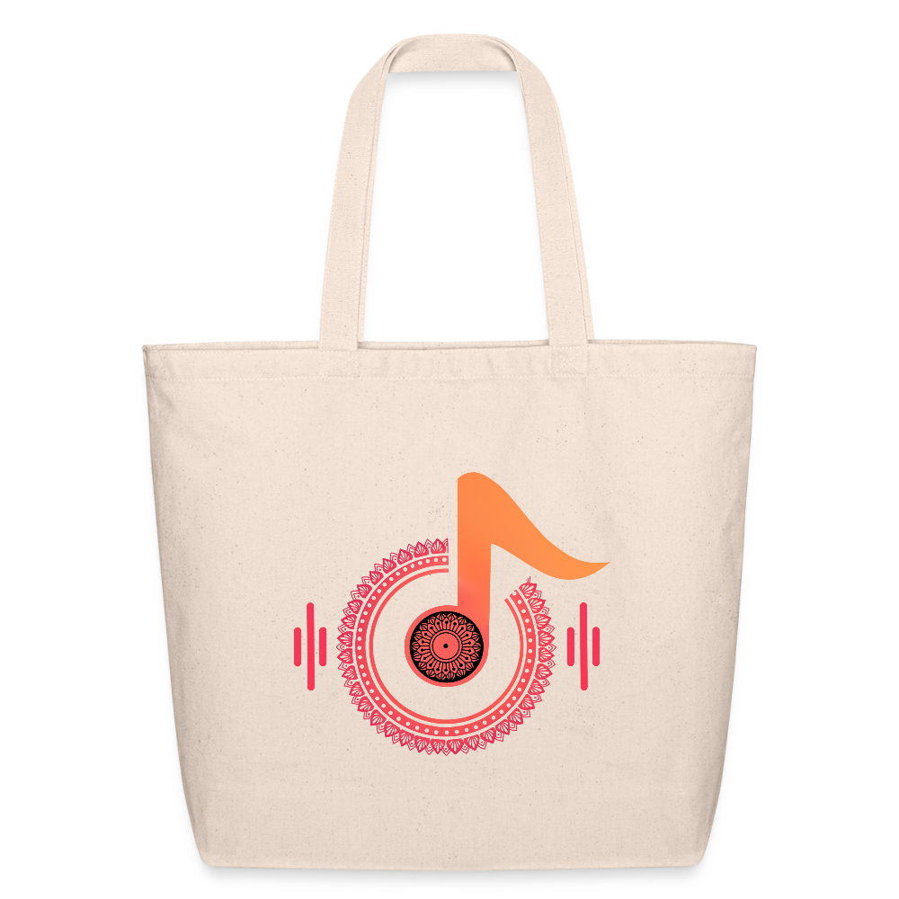 Melodic Mandala | Eco-Friendly Cotton Tote - natural