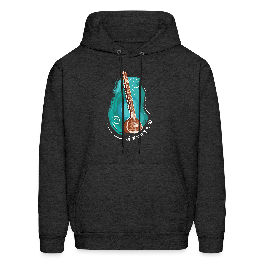 Sitar, strings of serenity | Men's Hoodie - charcoal grey