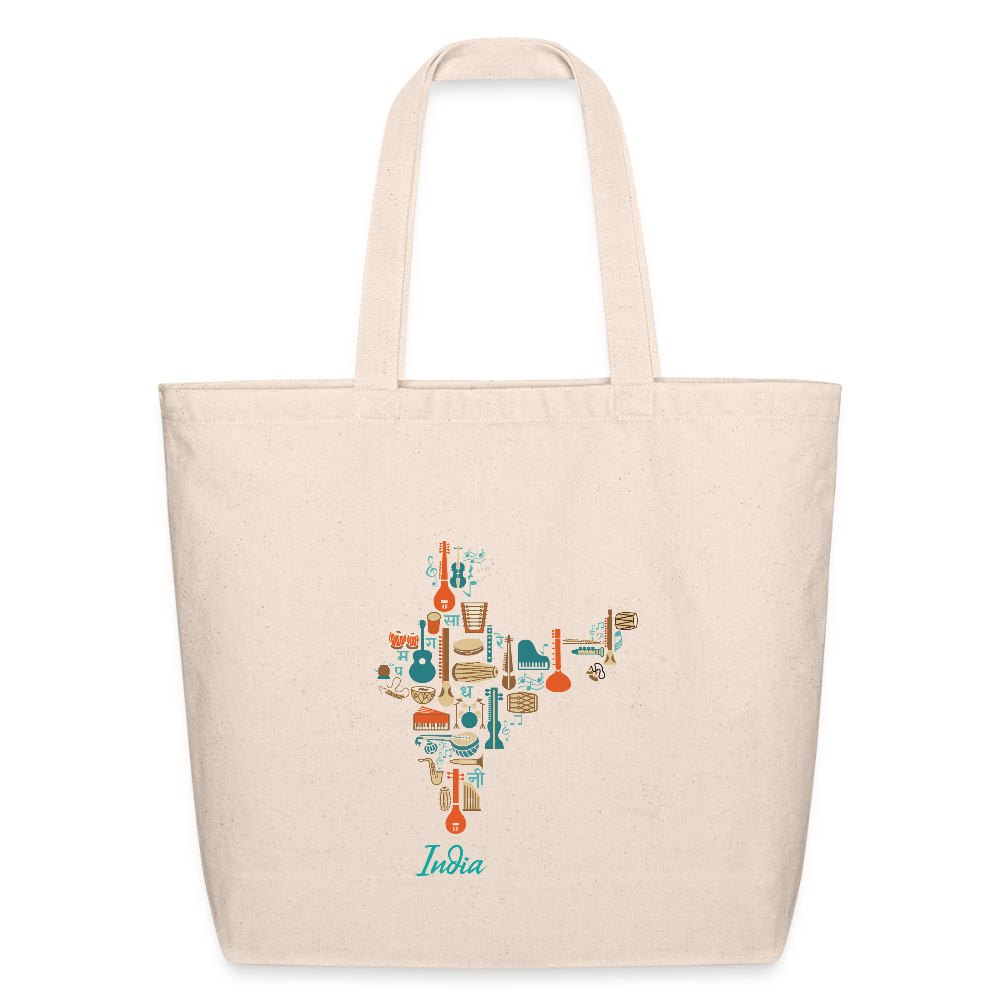 Music of India | Eco-Friendly Cotton Tote - natural