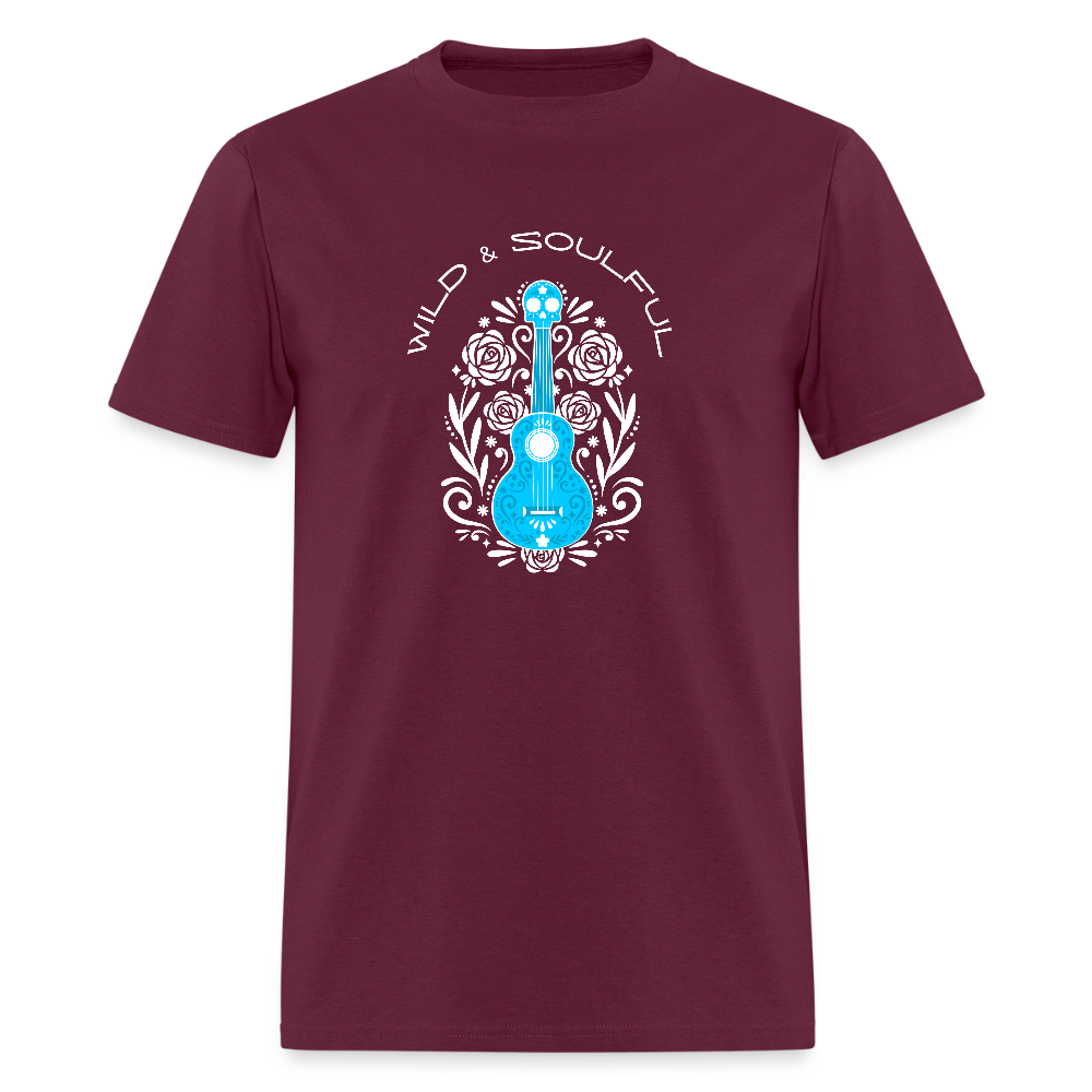Wild & Soulful Guitar | Unisex Classic T-Shirt - burgundy