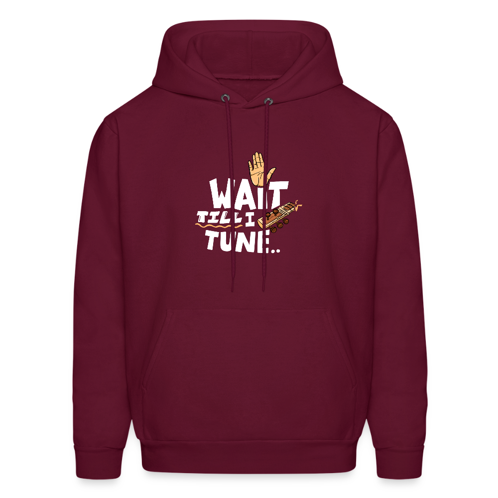 Wait till I tune ~ Sitar | Men's Hoodie - burgundy