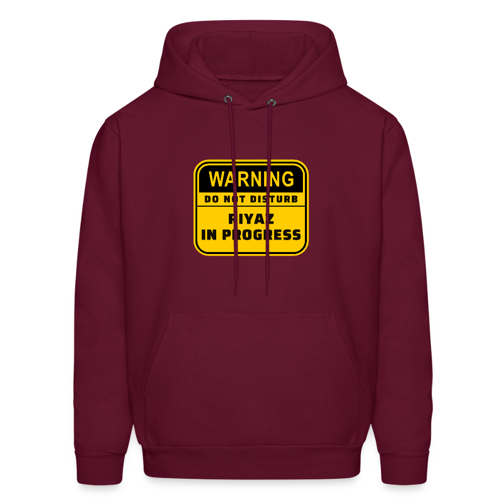 Warning! Riyaz in progress | Men's Hoodie - burgundy