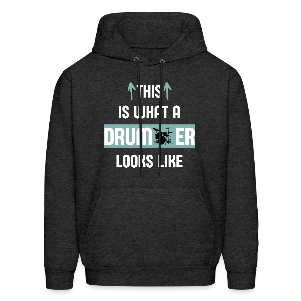 This is what a Drummer looks like | Men's Hoodie - charcoal grey