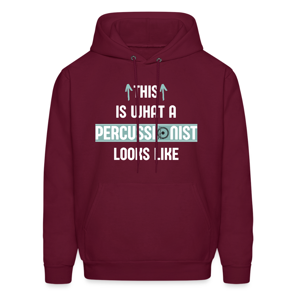 This is what a Percussionist looks like | Men's Hoodie - burgundy
