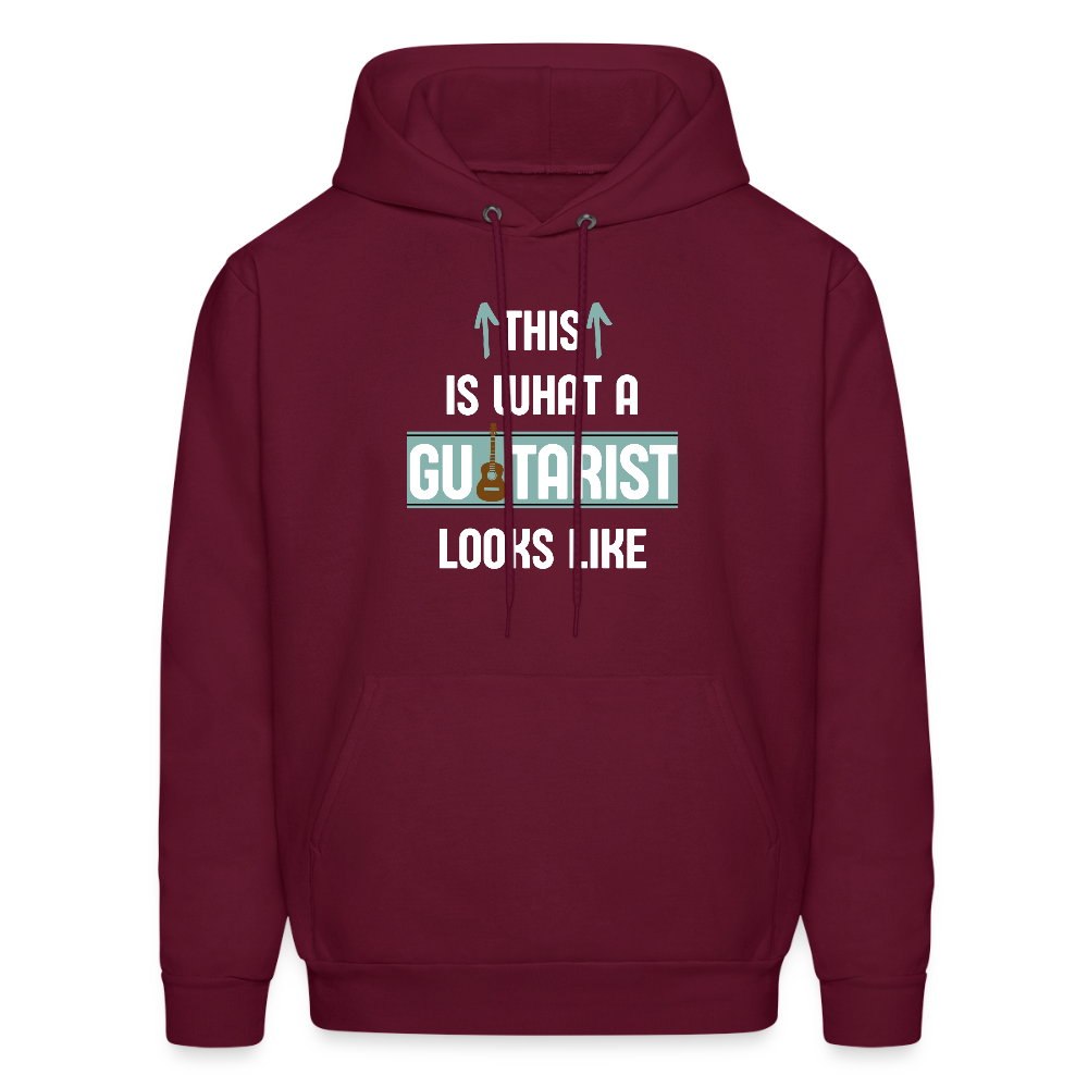 This is what a Guitarist looks like | Men's Hoodie - burgundy