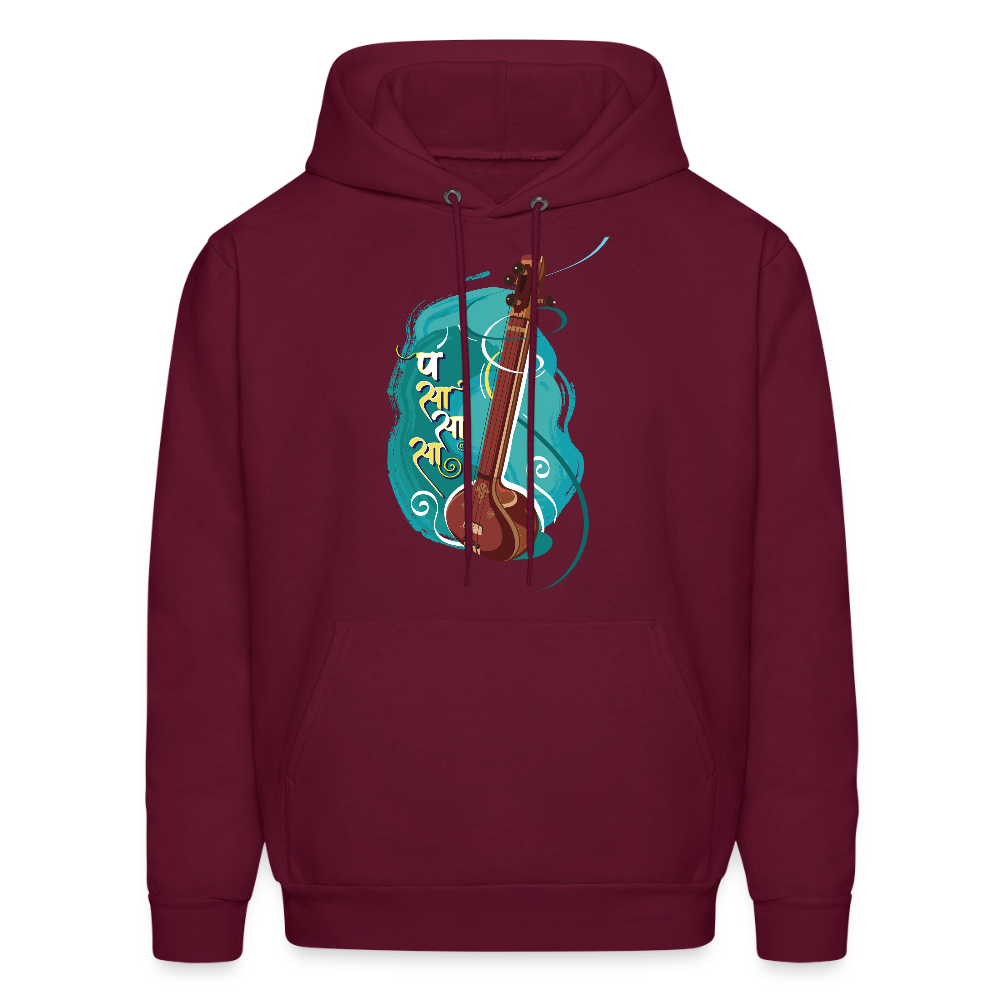 Tanpura, strings of happiness | Men's Hoodie - burgundy