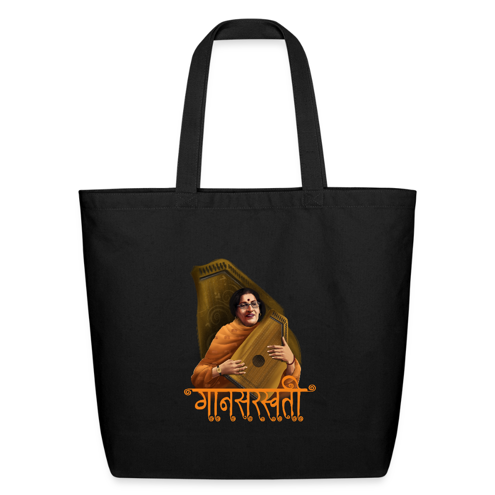 Gaanasaraswati Kishoritai Amonkar | Eco-Friendly Cotton Tote - black