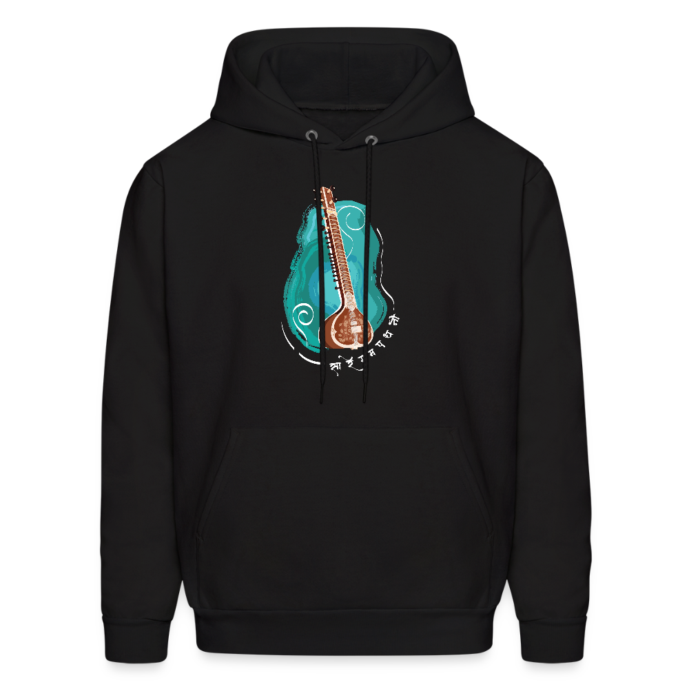 Sitar, strings of serenity | Men's Hoodie - black