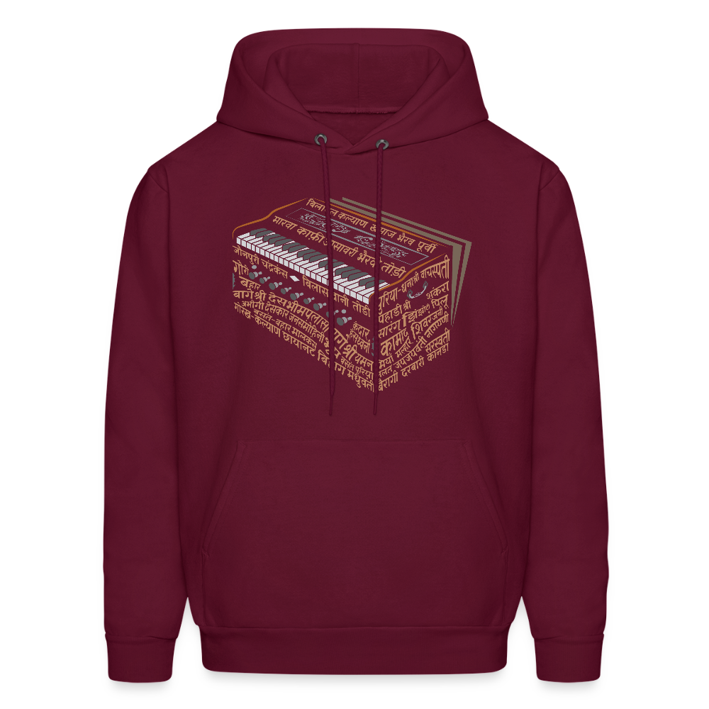 Raagdari ~ Harmonium | Men's Hoodie - burgundy
