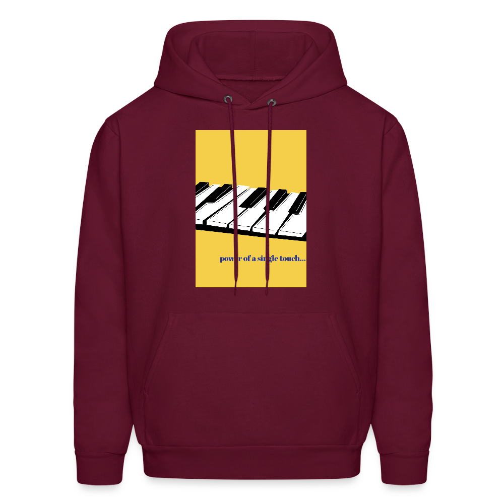 Power of a Single Touch | Men's Hoodie - burgundy