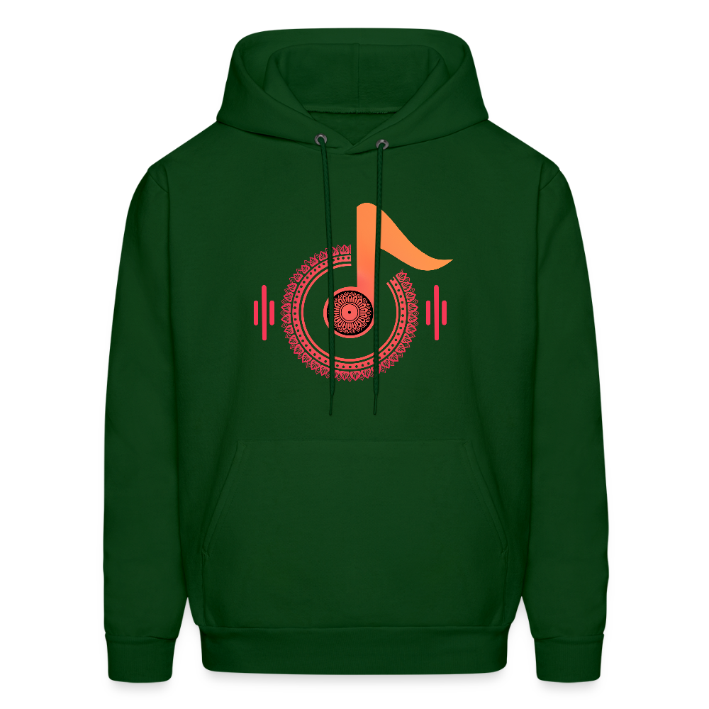 Melodic Mandala | Men's Hoodie - forest green