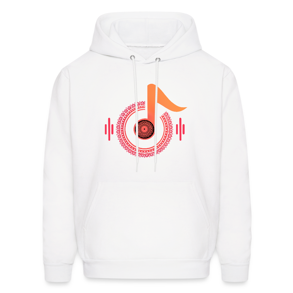 Melodic Mandala | Men's Hoodie - white