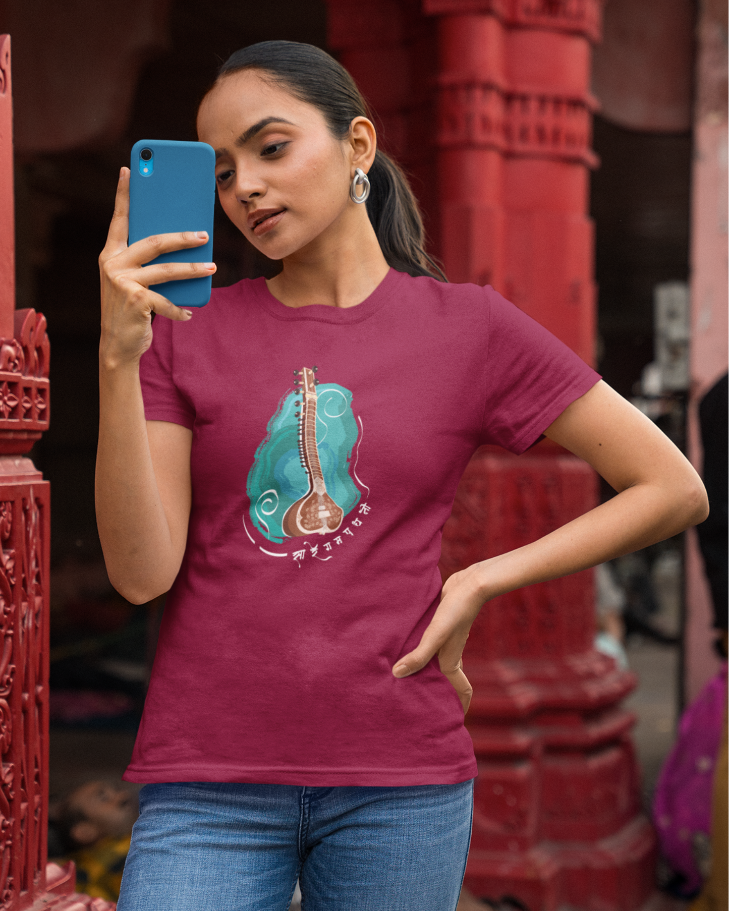 Sitar, strings of serenity | Unisex T-shirt