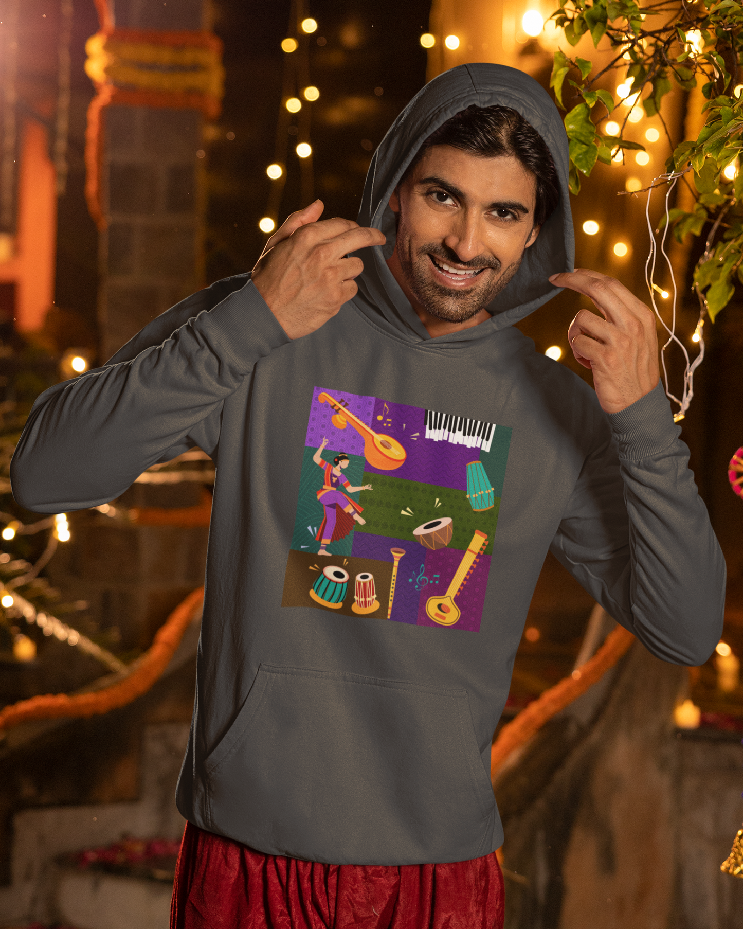 Indian Music Collage | Men's Hoodie