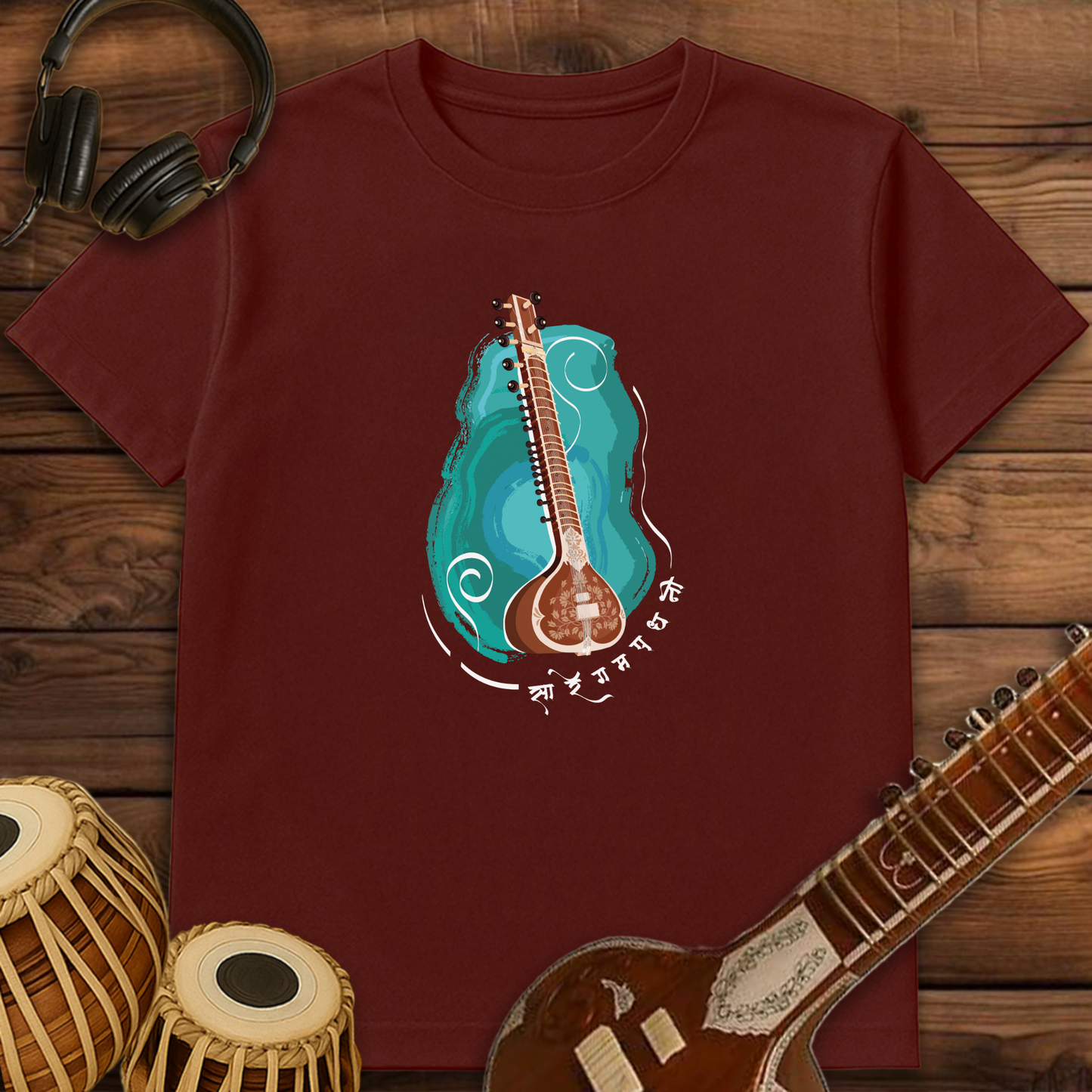 Sitar, strings of serenity | Unisex T-shirt