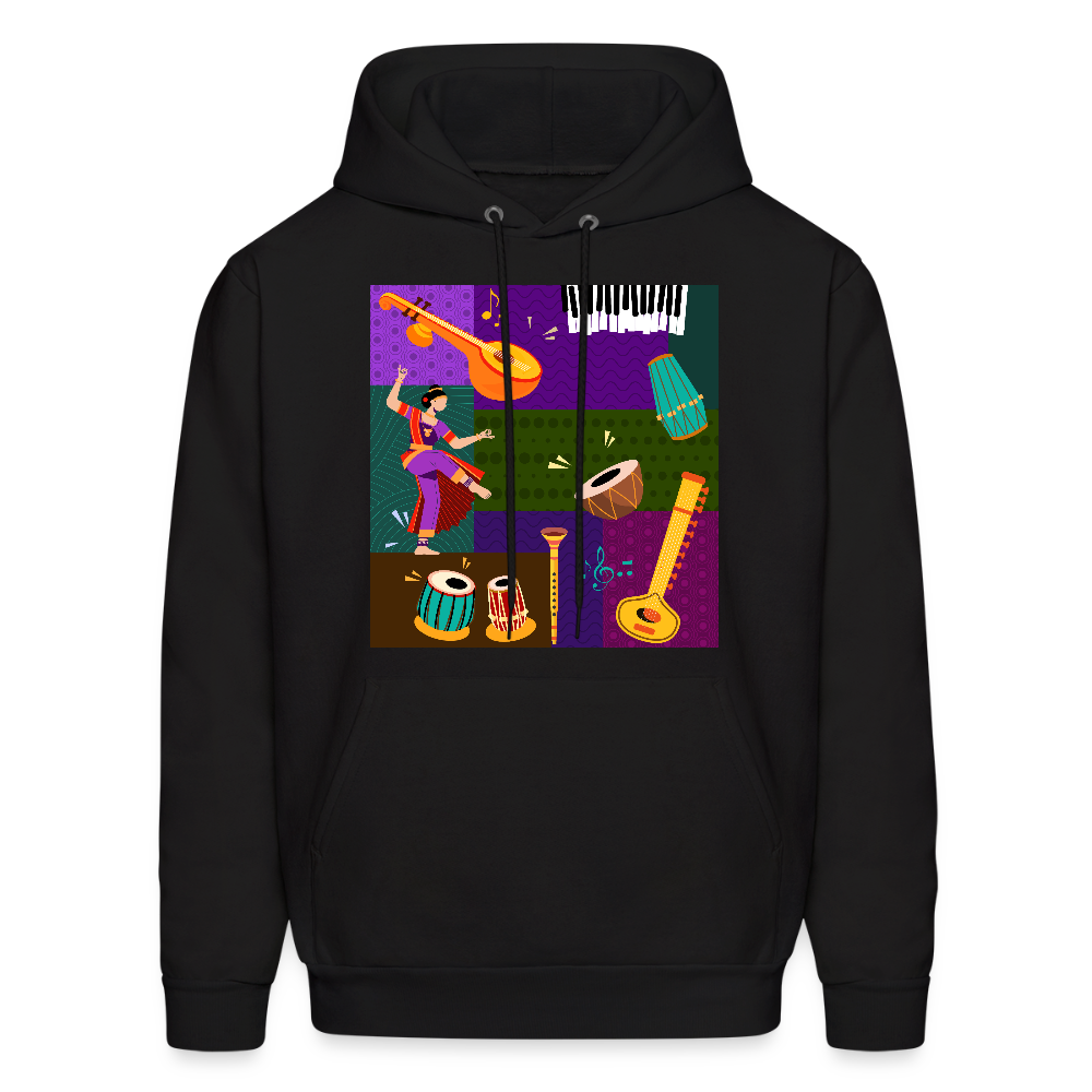 Indian Music Collage | Men's Hoodie - black