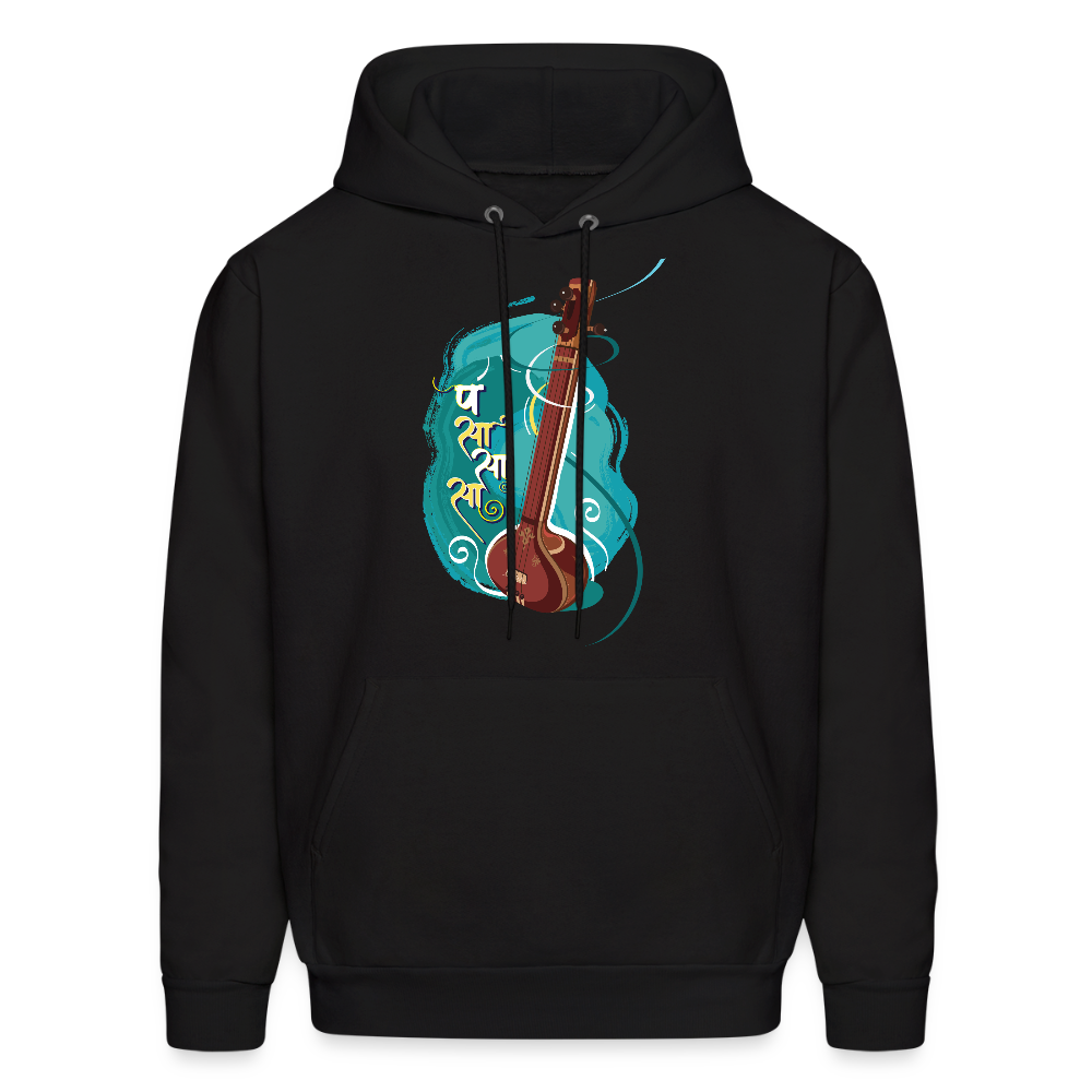 Tanpura, strings of happiness | Men's Hoodie - black