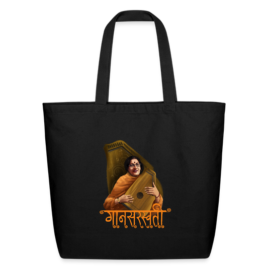 Gaanasaraswati Kishoritai Amonkar | Eco-Friendly Cotton Tote - black