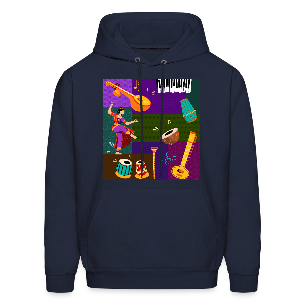 Indian Music Collage | Men's Hoodie - navy