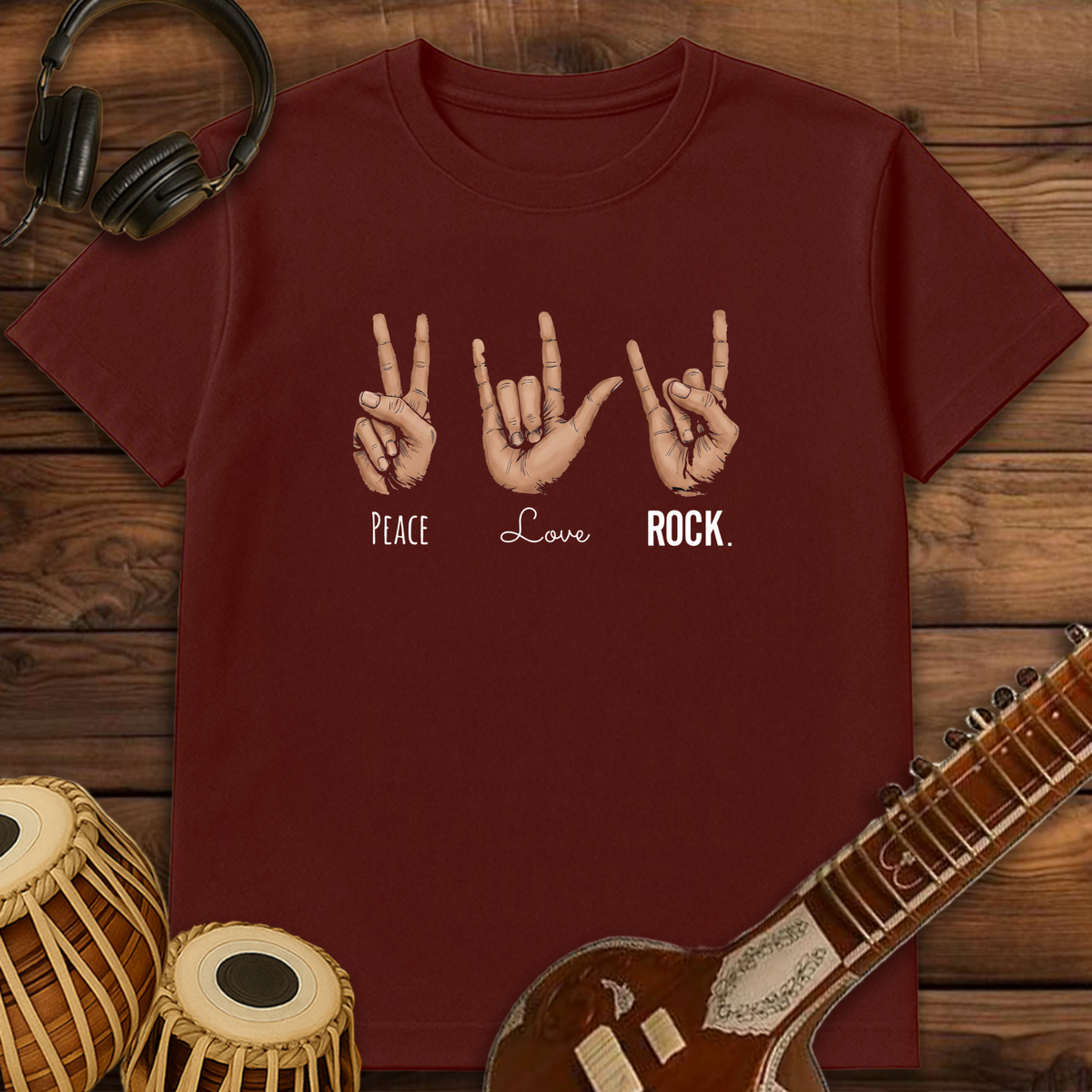 Peace, Love, Rock | Unisex T-shirt