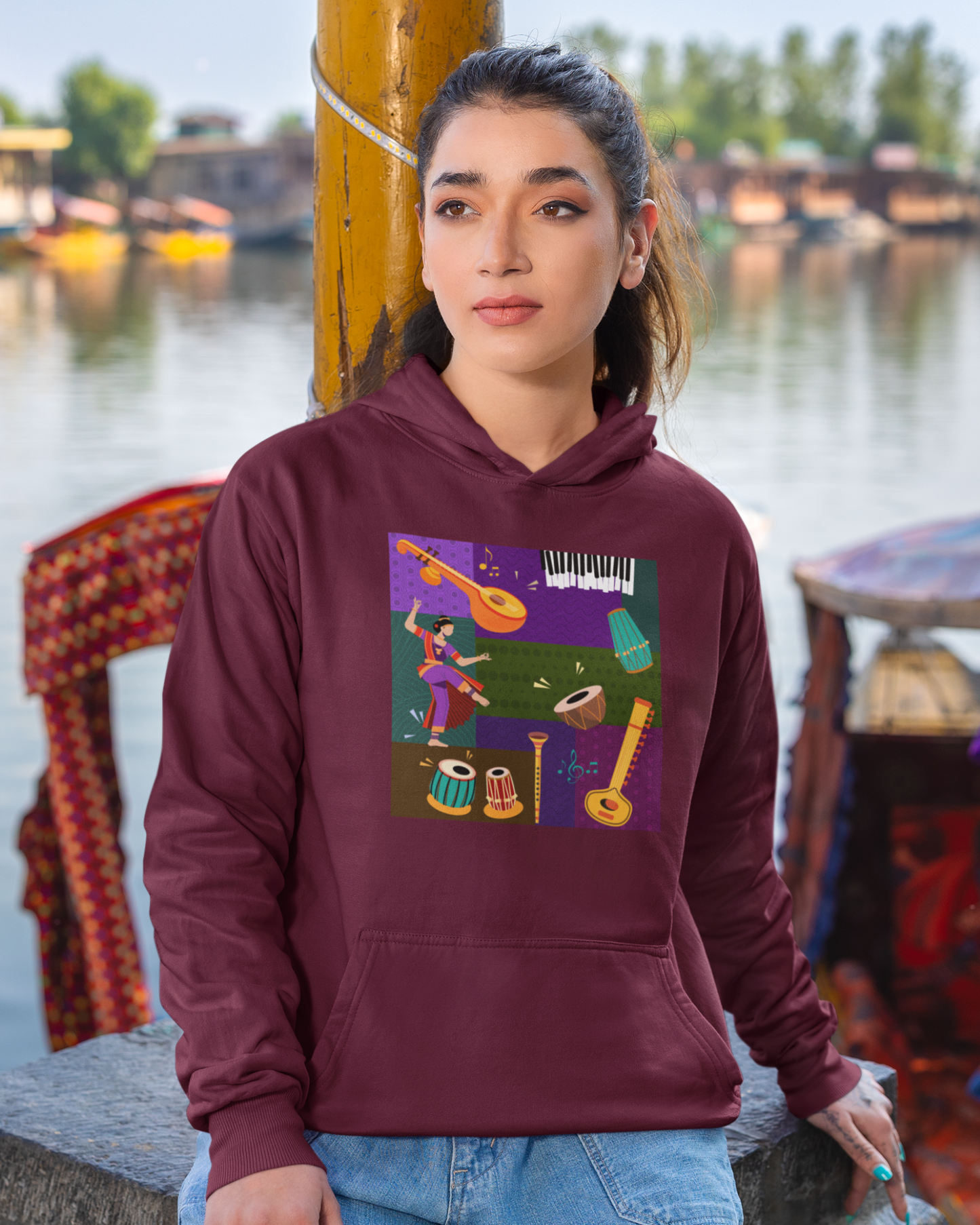 Indian Music Collage | Men's Hoodie