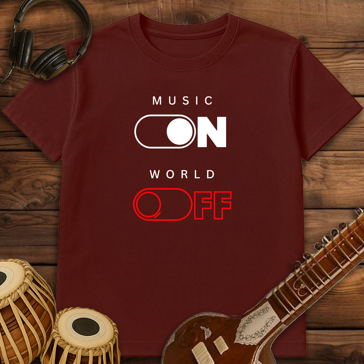 Music on, World Off | Unisex T-shirt