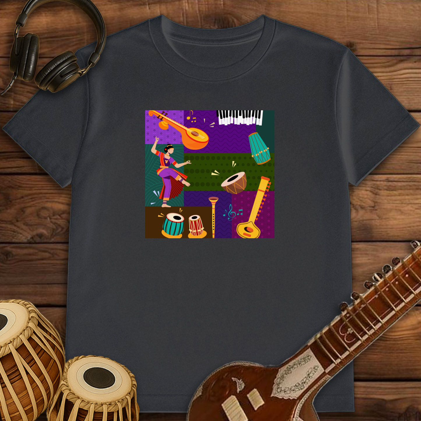 Indian Music Collage | Unisex T-shirt