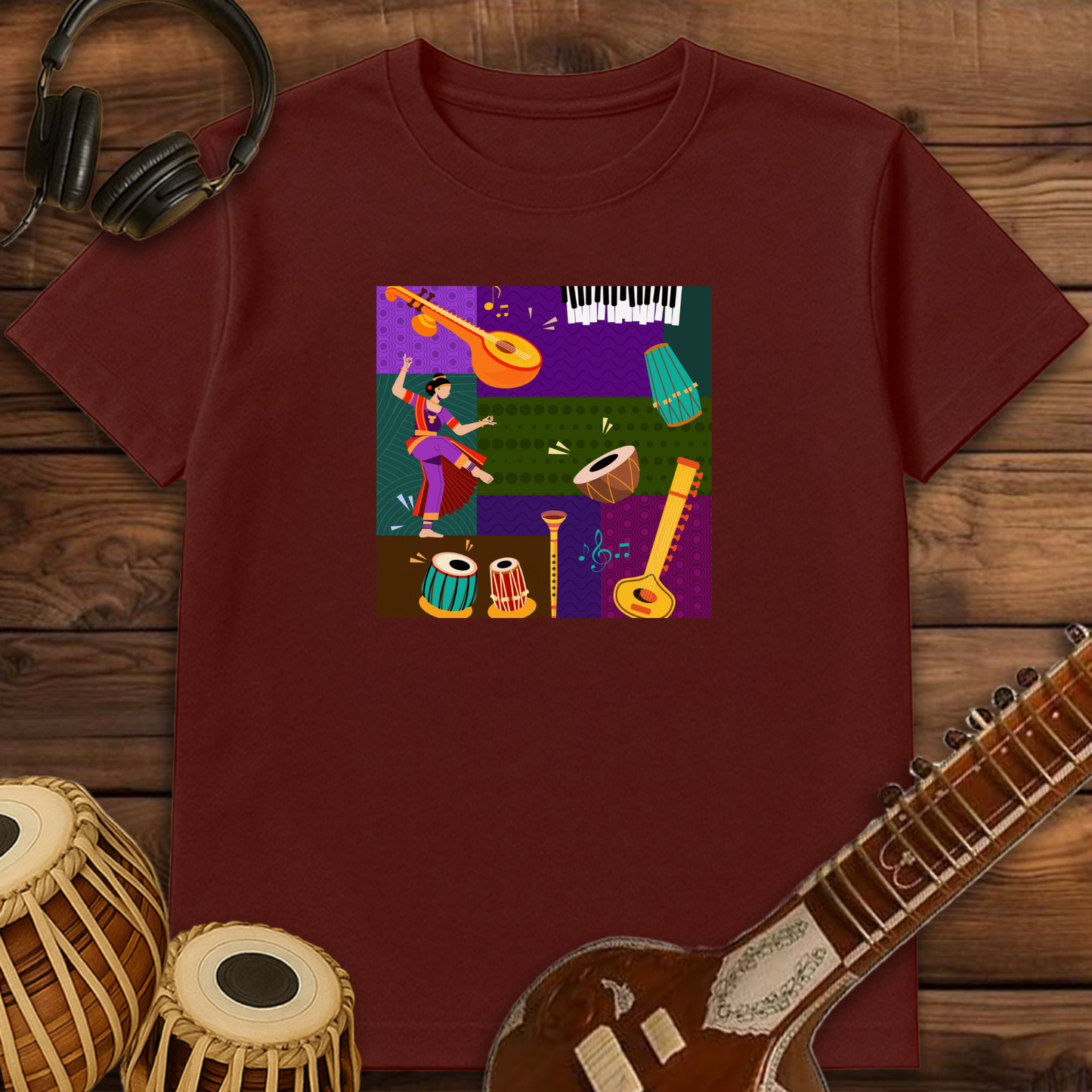 Indian Music Collage | Unisex T-shirt