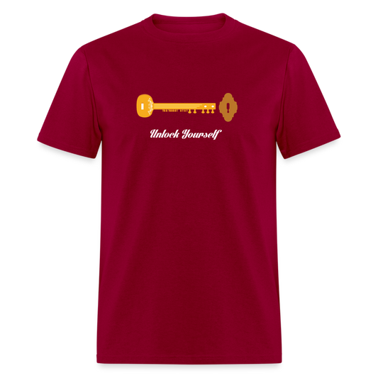 Unlock Yourself - Sitar | Unisex T-shirt - dark red